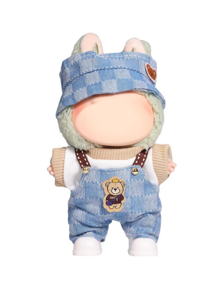 Conjunto de Ropa para Muñeca AICase 17cm 3 Piezas Oso Vaquero