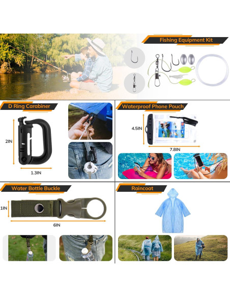 Kit de Primeros Auxilios y Supervivencia KNVBIN 250 en 1