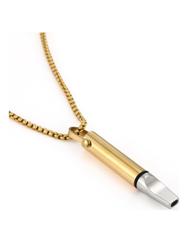 Collar de Respiración Consciente Acero Inoxidable Oro