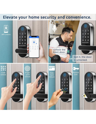 Cerradura Inteligente EUUKAITARY JKT-WLF15SR WiFi Huella Dactilar
