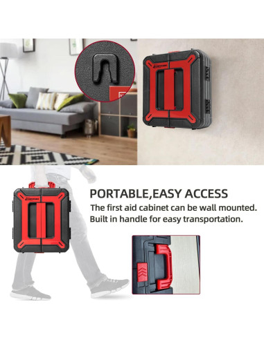 Kit de Primeros Auxilios Homestockplus 408 Pcs Estuche Duro