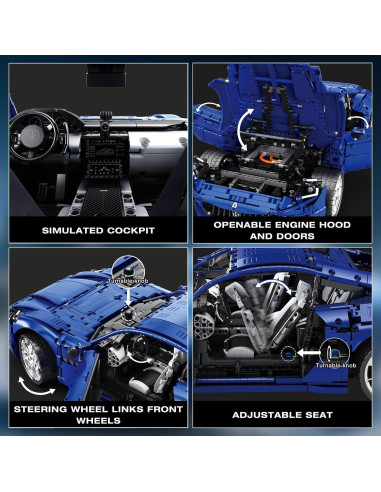 Juego de Bloques de Construcción Coche Deportivo Reobrix 11010 5480 Piezas