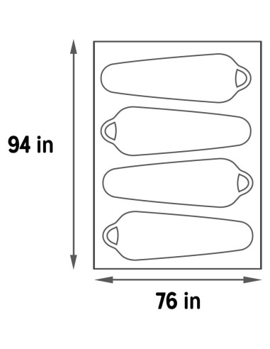 Fondo de Tienda de Camping Kelty Grand Mesa 4 Personas