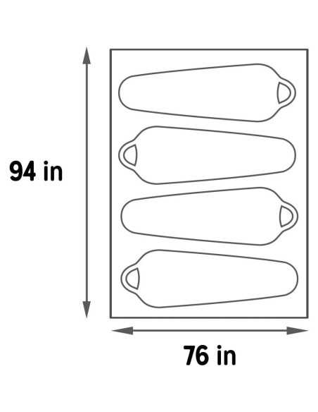 Fondo de Tienda de Camping Kelty Grand Mesa 4 Personas