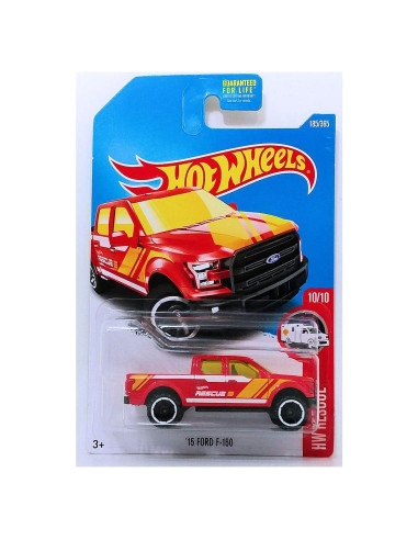 Hot Wheels Camión de Rescate 2017 Ford F-150 Rojo 1:64