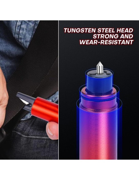 Herramienta Rompe Ventanas LANBOUY 2 Pack Negro