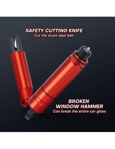 Herramienta Rompe Ventanas LANBOUY 2 Pack Negro