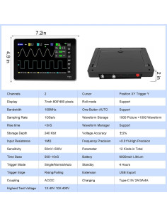 Osciloscopio AOPUTTRIVER 1013D Plus 100MHz 2 Canales 2