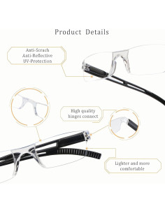 Gafas de Lectura LifeArt +2.50 Luz Azul Rectangulares 2