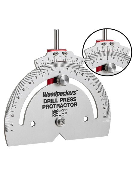 Transportador de Prensa de Taladro Woodpeckers DPP - Precisión 5 Minutos