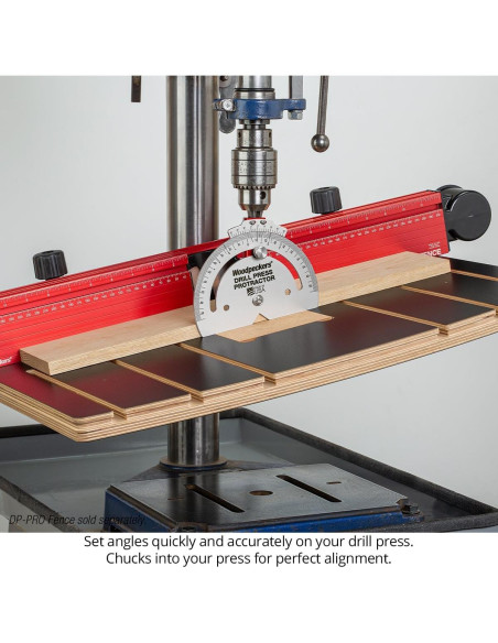 Transportador de Prensa de Taladro Woodpeckers DPP - Precisión 5 Minutos