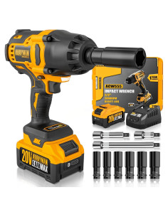 Llave de impacto inalámbrica Alloyman 1/2" 750Nm 20V