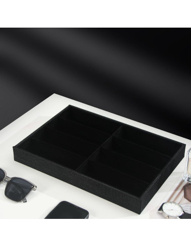 Organizador de Gafas Julysky 8 Compartimentos Negro