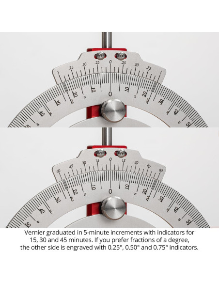 Transportador de Prensa de Taladro Woodpeckers DPP - Precisión 5 Minutos