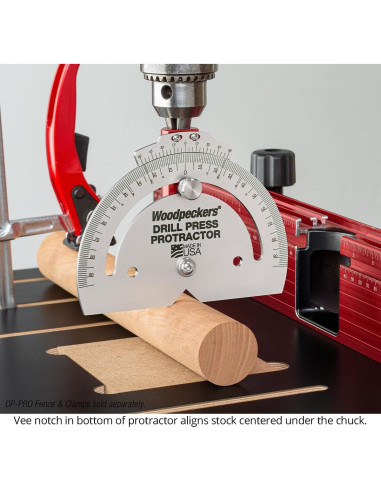 Transportador de Prensa de Taladro Woodpeckers DPP - Precisión 5 Minutos