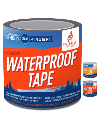 Cinta Impermeable Firebelly Outfitters 4,57m x 10,16cm Transparente