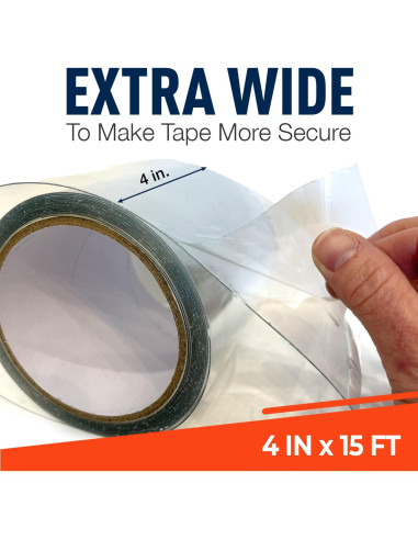 Cinta Impermeable Firebelly Outfitters 4,57m x 10,16cm Transparente