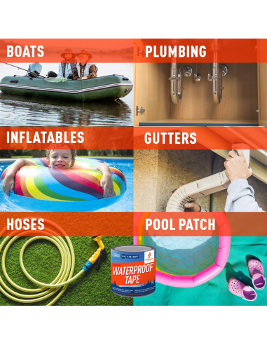 Cinta Impermeable Firebelly Outfitters 4,57m x 10,16cm Transparente