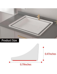 Umbral de Ducha Silicona MVUENLEYOG 99 cm Negro Impermeable 2