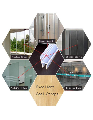 Tira de Sello de Silicona Zengest 304,8 cm para Ducha