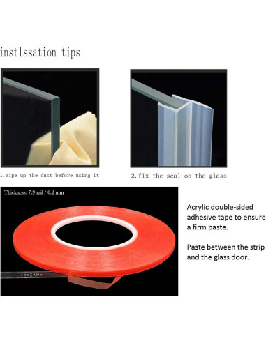 Tira de Sello de Silicona Zengest 304,8 cm para Ducha