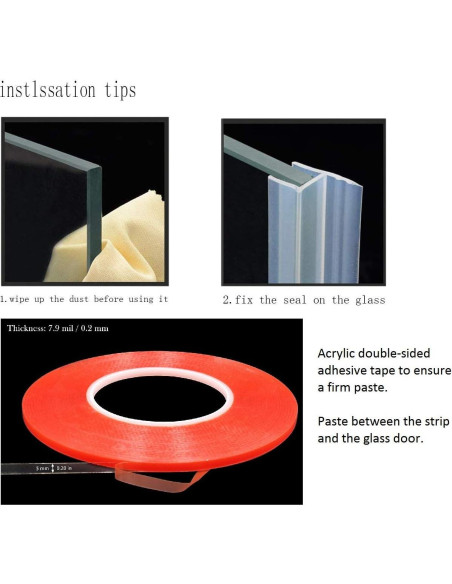 Tira de Sello de Silicona Zengest 304,8 cm para Ducha