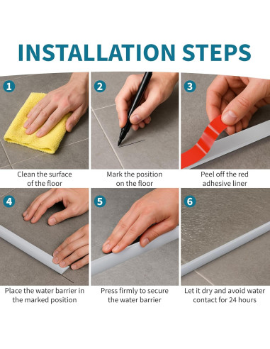 Sello de puerta de ducha NIch SHINE 99 cm transparente