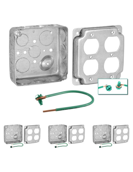 Paquete de 4 Cajas Eléctricas Cuadradas 10 cm Airmont