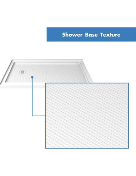 Base de Ducha DreamLine SlimLine 34x48 Drenaje Izquierdo Blanco