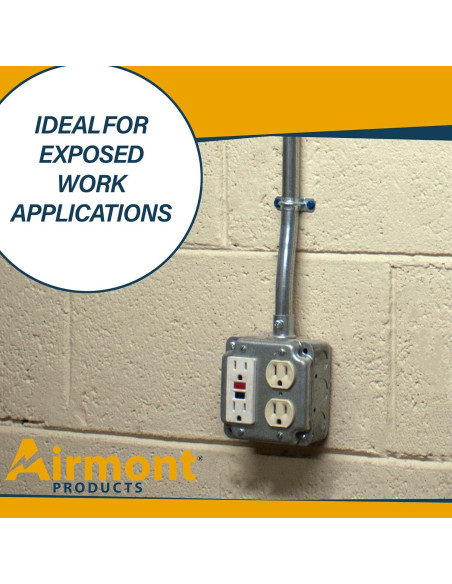 Paquete de 4 Cajas Eléctricas Cuadradas 10 cm Airmont