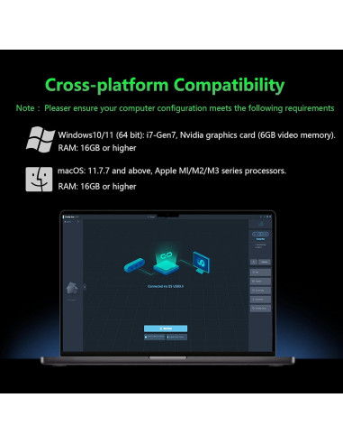 Escáner 3D Creality CR-Scan Raptor con Luz Azul y Plato Giratorio