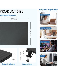 Reposabrazos ergonómico Hapivida 23.88 x 19.81 cm plegable 2