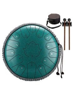 Tambor de Lengua de Acero Konrisa 13" 15 Notas Verde