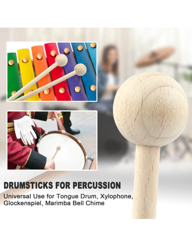 Mallets de Madera para Xilófono Luomorgo 21 cm 2 Pcs