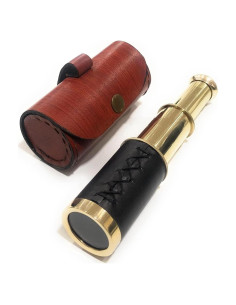 Telescopio de Latón 15,24 cm Smizzy con Bolsa de Cuero