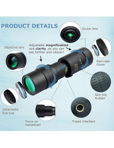Monocular 30x40 Ghiguo Compacto con Trípode para Smartphone 2