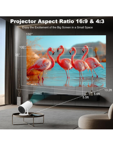 Proyector Mini Portátil ear&ear HY300 PRO 4K 1080P WiFi 6