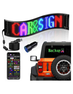Cartel LED programable VDIKKS 38x10 cm para coche