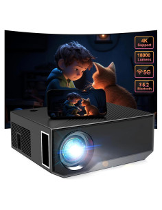 Proyector Full HD 1080P Wielio con Wifi y Bluetooth 18000L