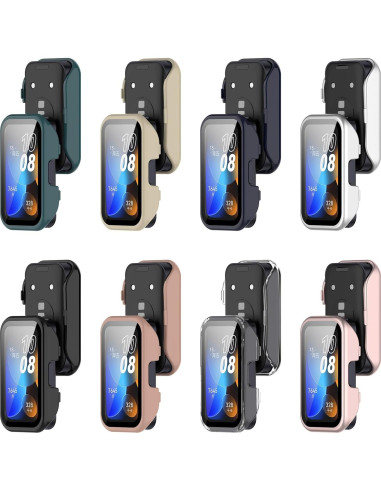 Funda Protectora LOKEKE para Huawei Band 10/9/8 con Vidrio Templado