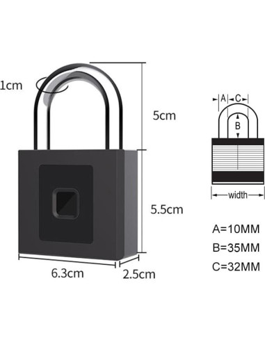 Candado Biométrico eLinkSmart YL-P9bf Sin Llave 1CM