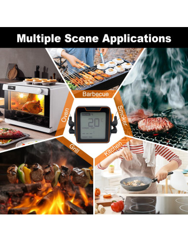 Termómetro Digital Inalámbrico para Carne GoHz con 4 Probetas