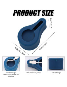 Funda Protectora de Silicona para Cargador Oura Ring Gen3 - Azul 2