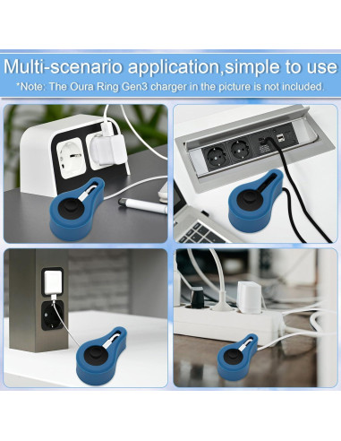 Funda Protectora de Silicona para Cargador Oura Ring Gen3 - Azul