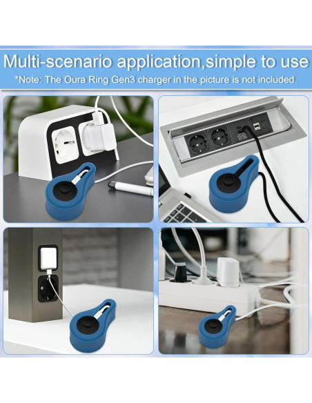 Funda Protectora de Silicona para Cargador Oura Ring Gen3 - Azul