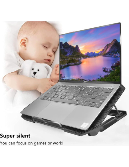 Base de Enfriamiento para Laptop FOBELEC 2 Ventiladores 5 Alturas