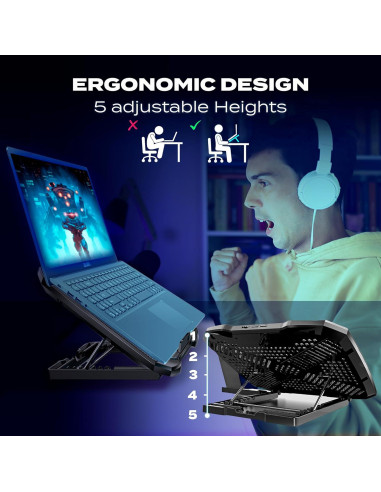 Base de Enfriamiento para Laptop Aimzone 12 a 15.6 Pulgadas