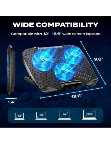 Base de Enfriamiento para Laptop Aimzone 12 a 15.6 Pulgadas