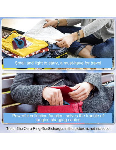 Funda Protectora de Silicona para Cargador Oura Ring Gen3 - Azul