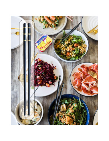 Palillos reutilizables de fibra de vidrio YUNDUOJIA 24 cm